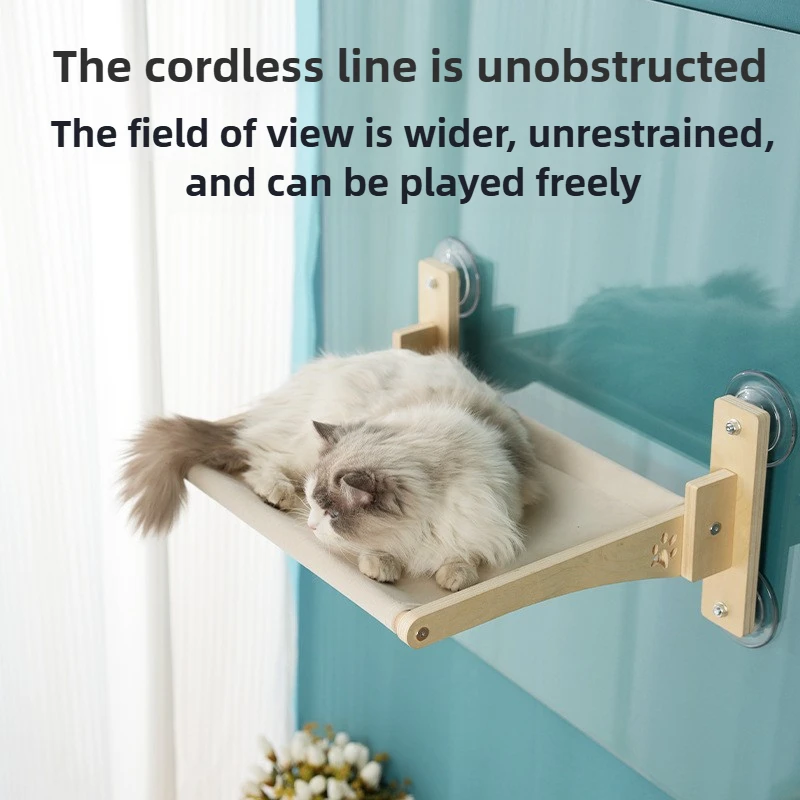 Foldable Wall Cat Hammock Window Bed Suction Cup Cat Hammock Large Space Kitten Nest Climbing Frame Pet Supplies Accessories - imagen 3