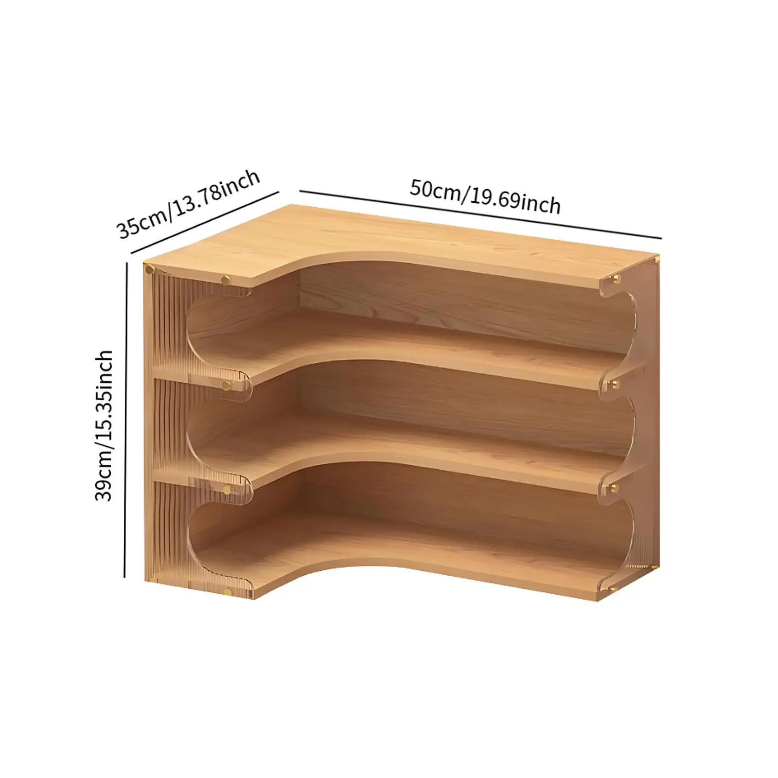 Desktop Corner Organizer Rack Wood Storage Shelf for Apartment Kitchen Hotel Desktop Corner Organizer Rack Wood Storage Shelf for Apartment Kitchen Hotel