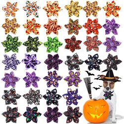 50 Uds pajaritas para perro para Halloween accesorios de Collar de perro extraíbles cráneo pajarita para mascotas corbatas para perros pequeños accesorios de aseo
