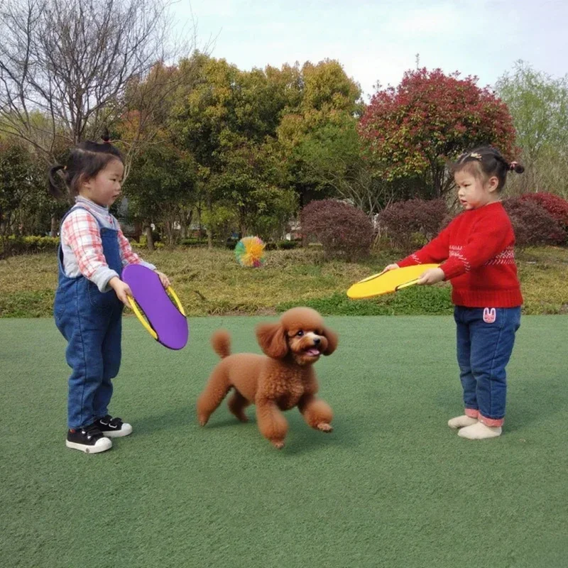 Juguete interactivo de disco elástico para mascotas y padres e hijos, juego de entrenamiento de lanzamiento al aire libre para perros, adultos y niños, diversión para fiestas, colaboración - imagen 3