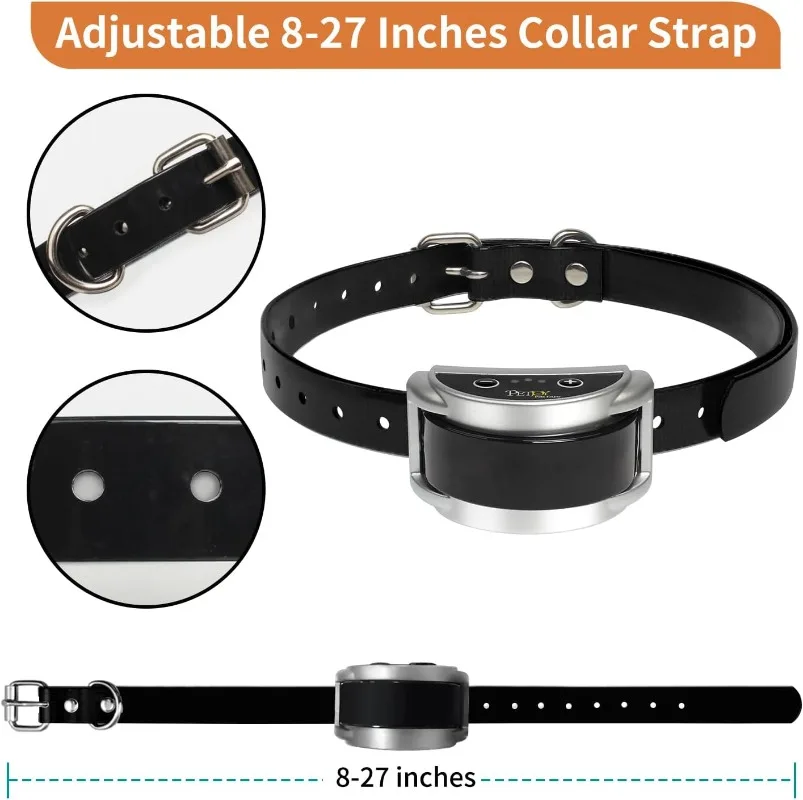 2 uds Collar antiladridos para perros, collares para ladridos automáticos, Collar eléctrico sin ladridos para perros pequeños, medianos y grandes, resistente al agua - imagen 3