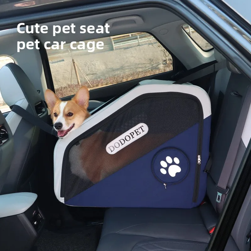 Transportín seguridad para coche – Transpirable y portátil para perros y gatos - imagen 3
