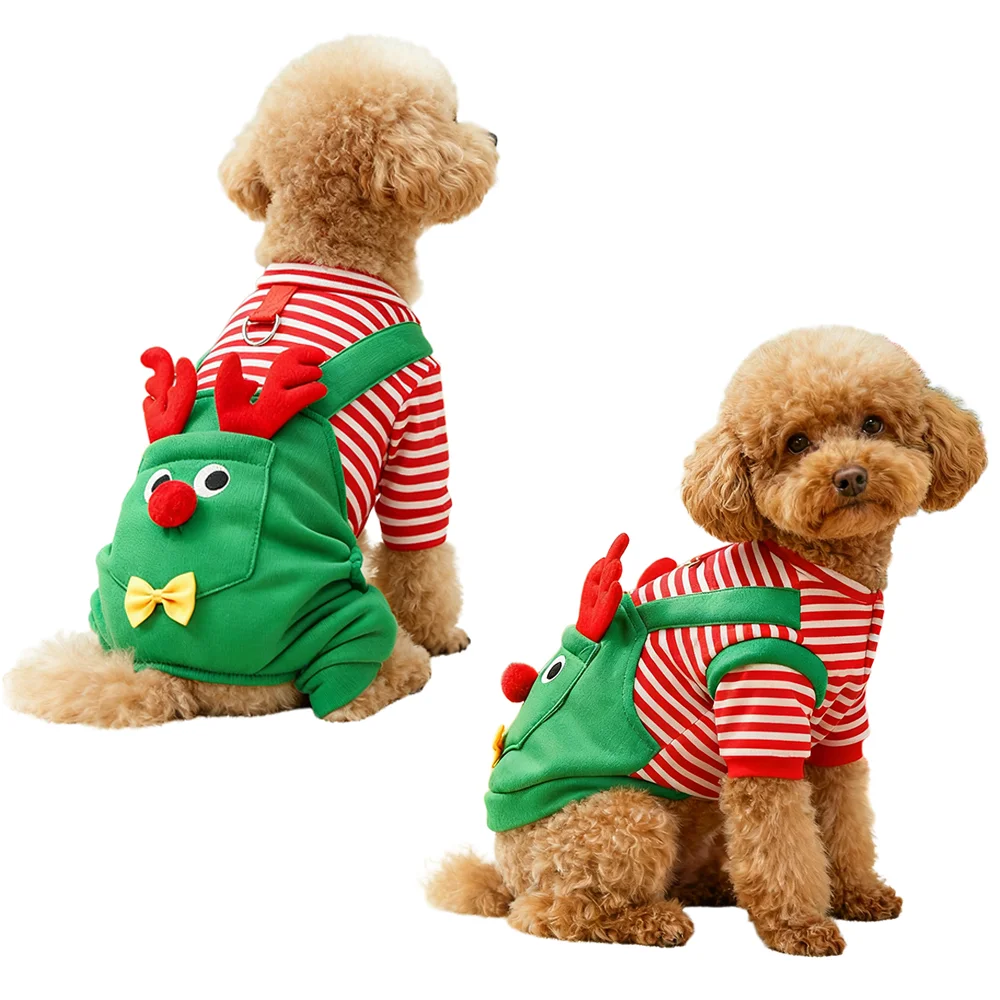 Ropa navideña para mascotas, abrigo para perros, ropa para gatos, disfraz de árbol de Papá Noel para cachorros, abrigo para Festival feliz, suministros al por mayor
