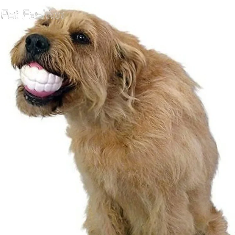 Perro mascota cachorro bola dientes silicona masticar juguetes sonido novedad jugando juguetes divertidos accesorios para perros juguetes para perros grandes Игрушки - imagen 3