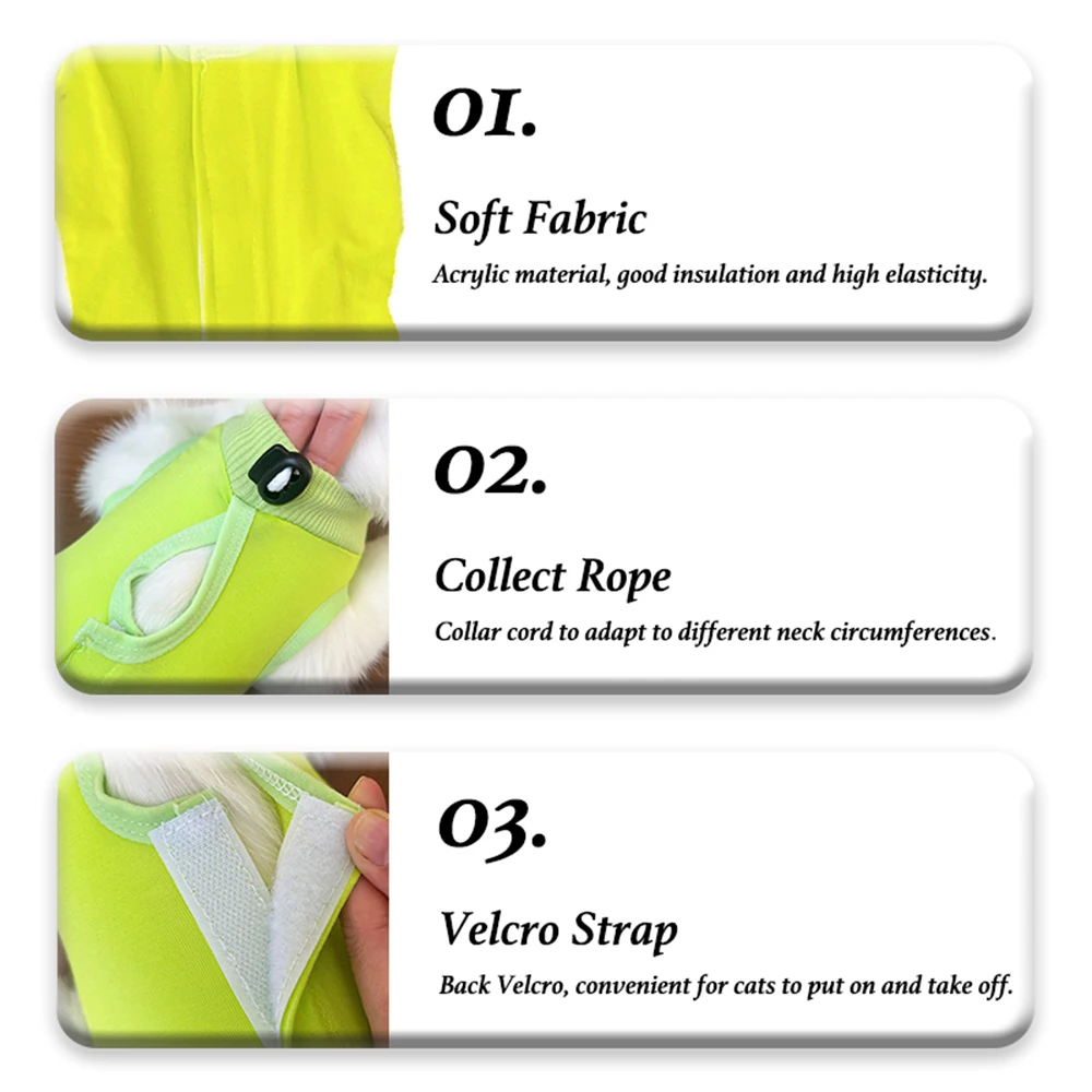 Ropa antihijo para gatos, pijamas para el hogar para niñas, ropa para gatitos, suministros para mascotas, mono femenino para gatos, traje Neutral - imagen 5