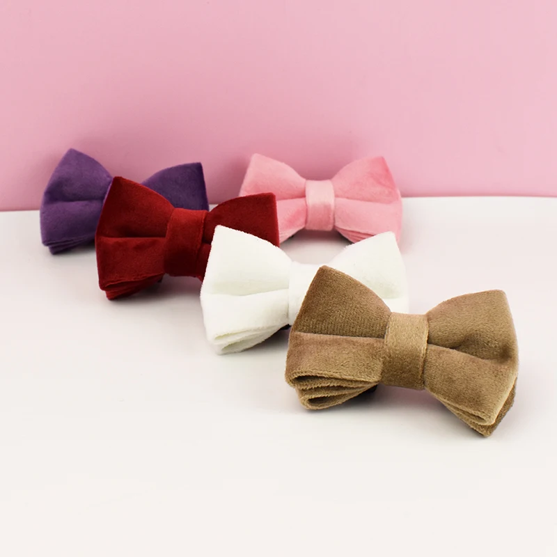 Collar de terciopelo para gatos con lazo, ajustable, seguridad para mascotas, prevención de asfixia, cómodo y elegante para gatos - imagen 3