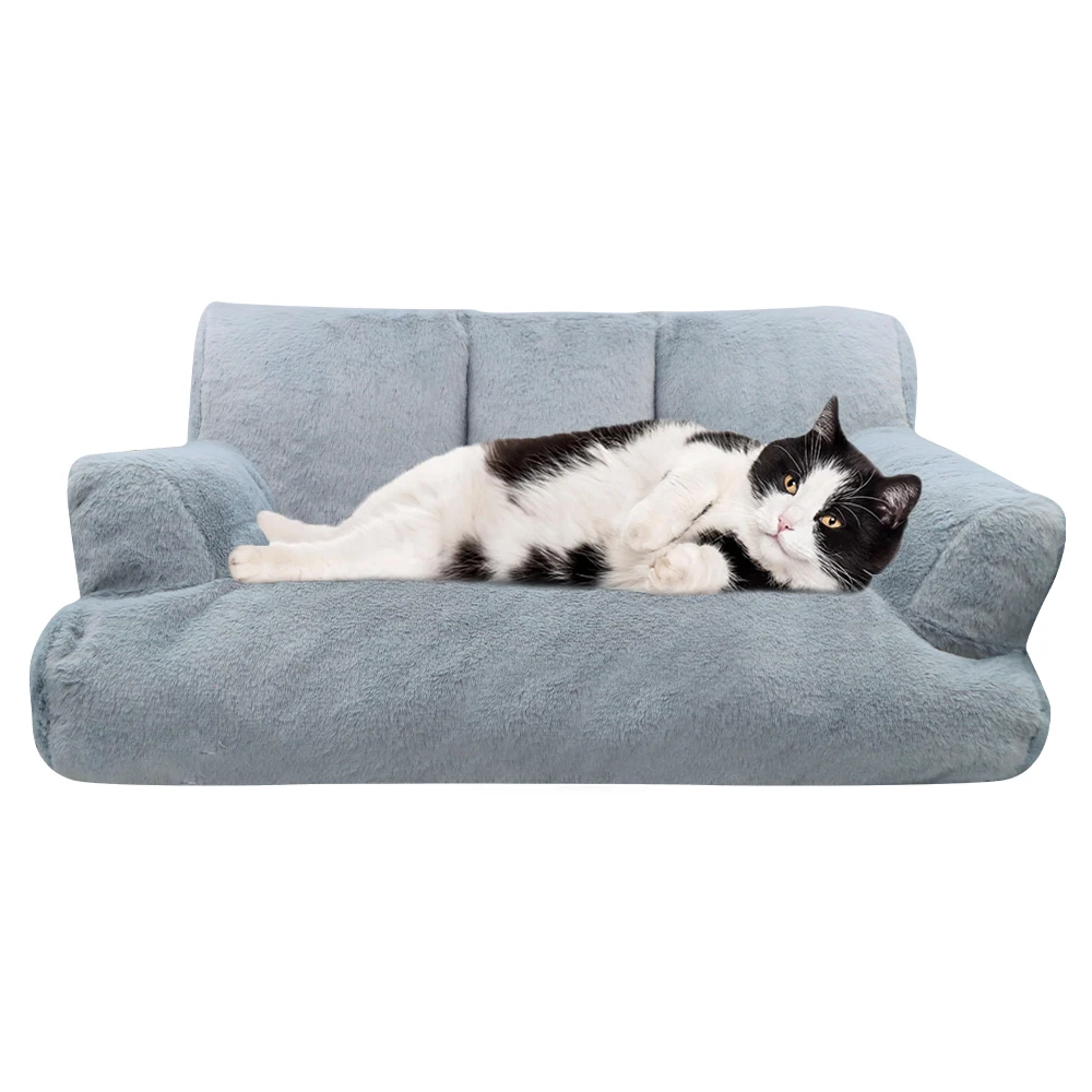 Sofá de lujo para mascotas, cama cálida suave y cómoda para perros pequeños y medianos, alfombrilla para mascotas, accesorios para las cuatro estaciones, 65cm x 40cm x 35cm - imagen 4