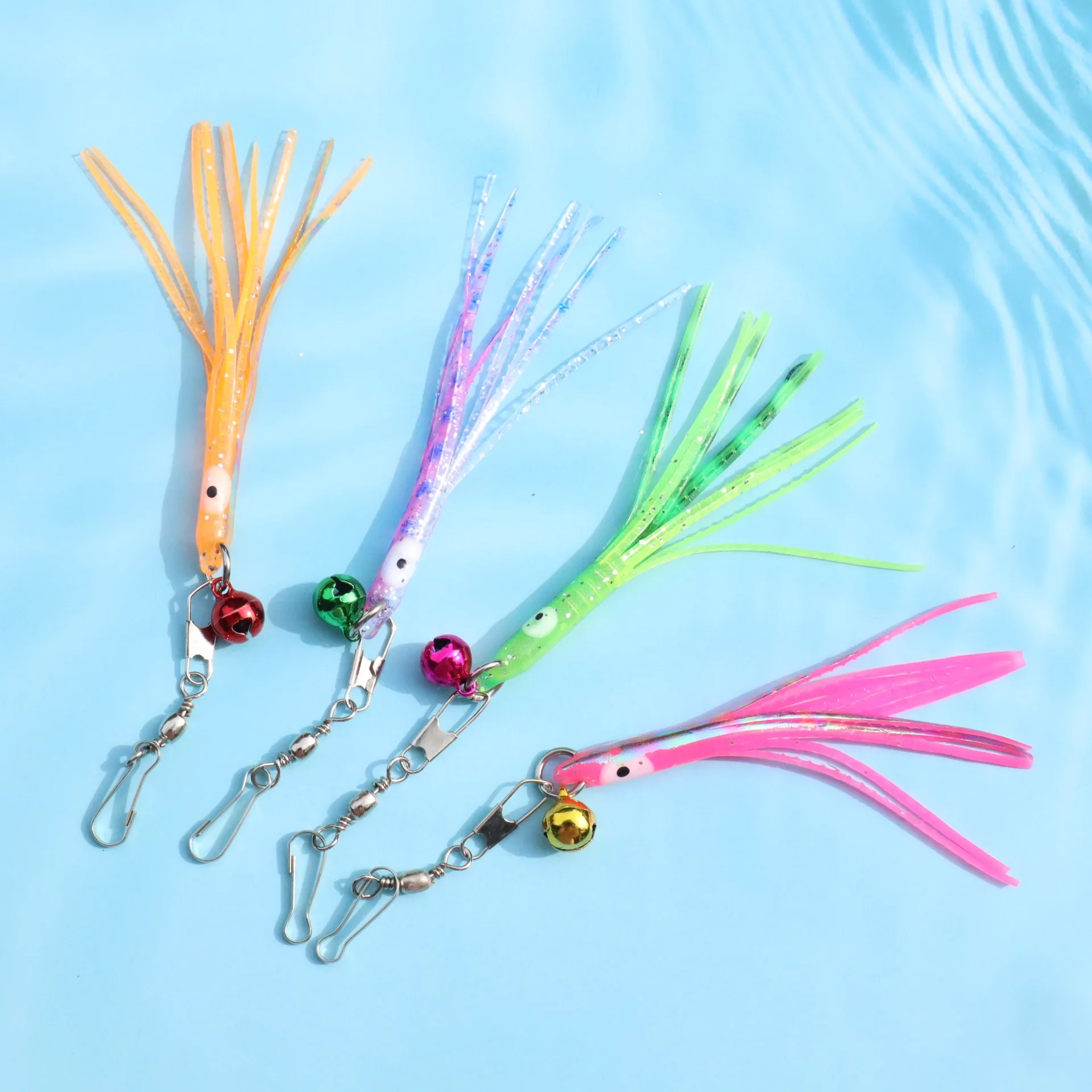 Cabezal de repuesto de pulpo de silicona para peces pequeños simulados, suministros de juguetes para mascotas - imagen 5