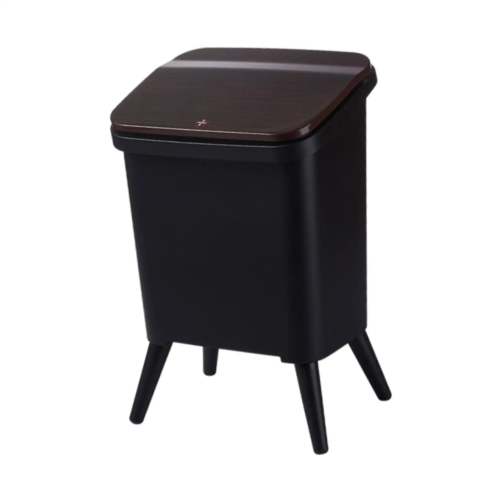 Bote de basura con patas, cubo de basura para interiores y exteriores, cesta de basura con tapa tipo prensa para dormitorio de Hotel, hogar debajo del fregadero - imagen 3