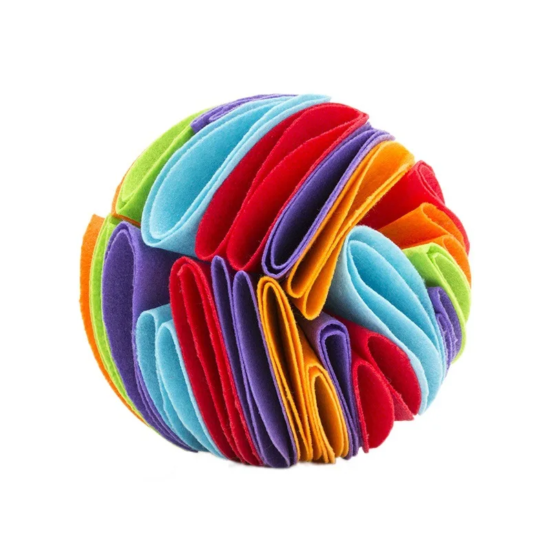 Pelota plegable para olfatear con perros, pelota colorida para mascotas, rompecabezas de juguete, juegos de entrenamiento, accesorios para gatos y perros, suministros para mascotas, 2023 - imagen 3