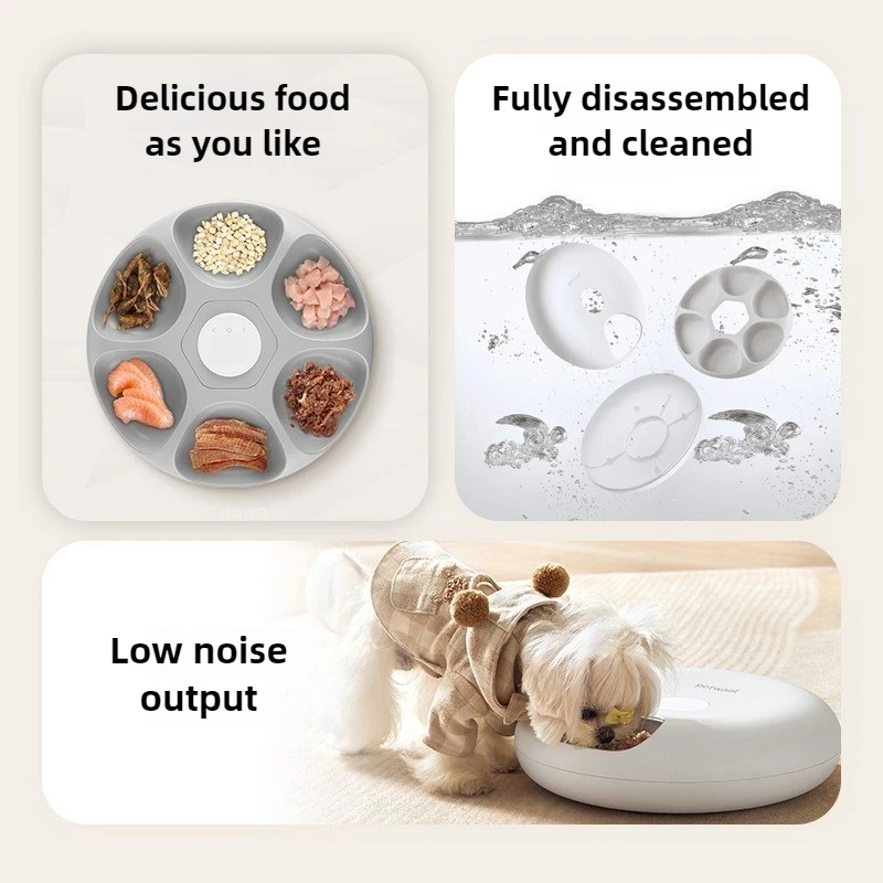 Comedero automático para gatos, accesorios inteligentes para gatos, comederos para perros pequeños, cuenco de alimentación dietética para gatitos, suministros para comederos para gatos y cachorros - imagen 3