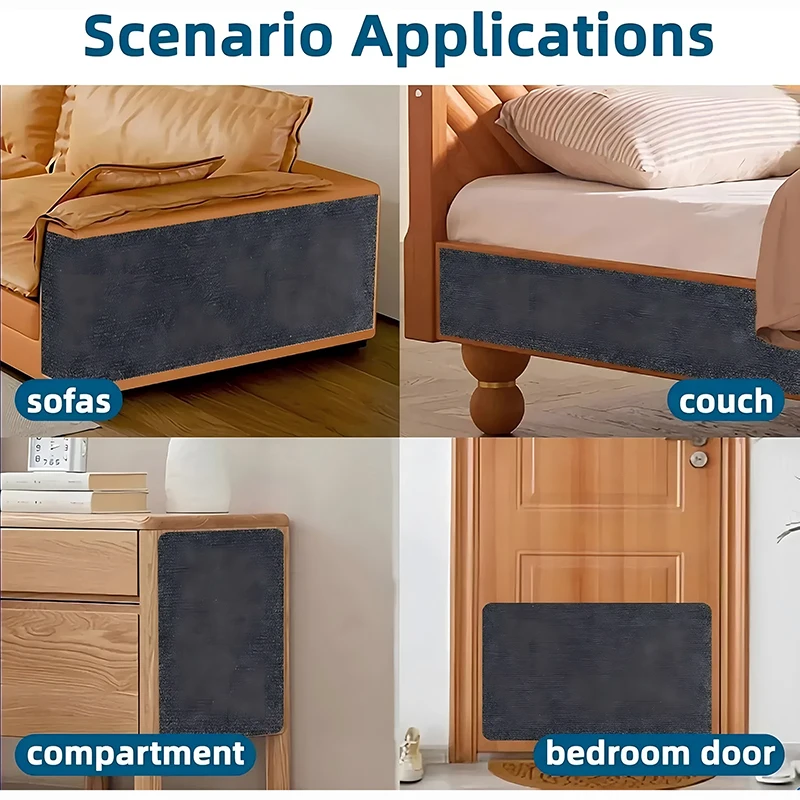 Alfombra antiarañazos para gatos, alfombra autoadhesiva recortable, alfombrilla antiarañazos para mascotas, muebles, sofá, esquina, Protector de pared para sofá interior - imagen 4