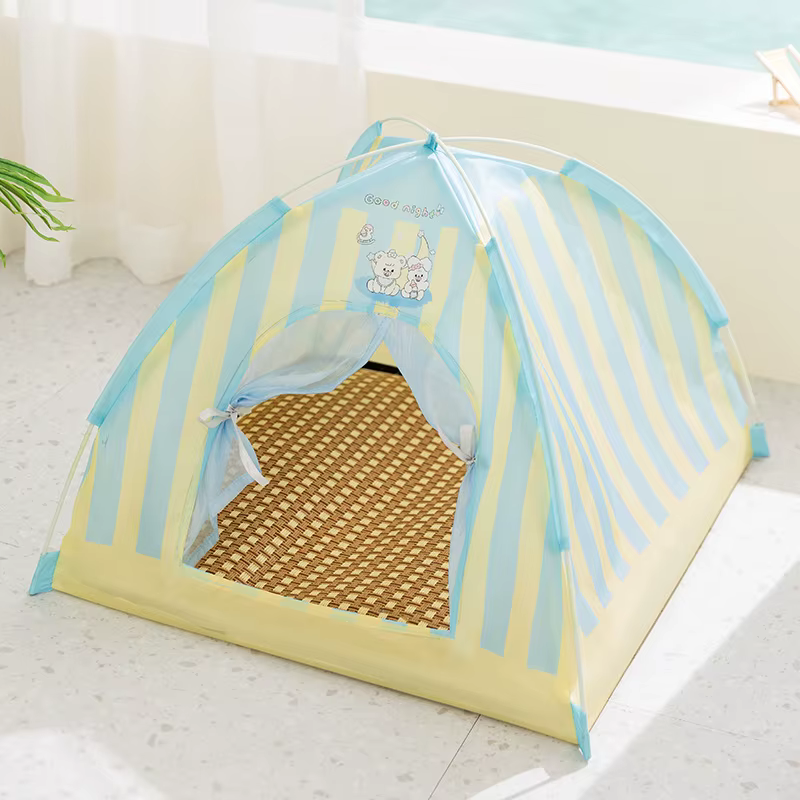 Casa de verano para gatos y perros pequeños – Colchoneta fresca y transpirable - imagen 4