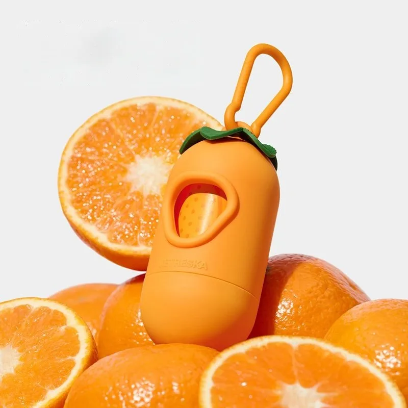 Bolsas de basura de sabor Naranja para caca de perro, bolsas portátiles para caca de perro, bolsas de basura gruesas degradables para exteriores, suministros para mascotas, accesorios - imagen 2