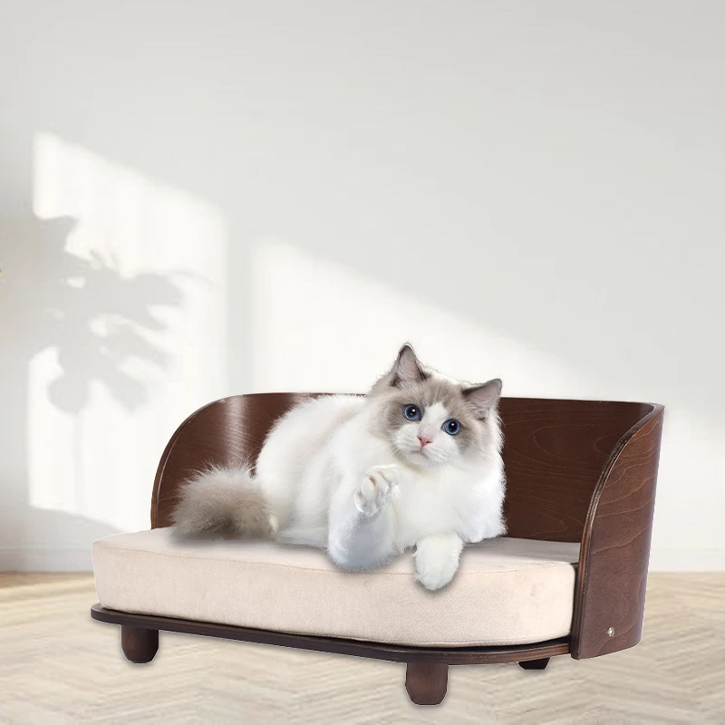 Cama para gatos de interior, cueva, cama de madera para gatos, camas para gatos transpirables de lujo, caja de alta capacidad de carga, casas ocultas para dormir para gatitos - imagen 2