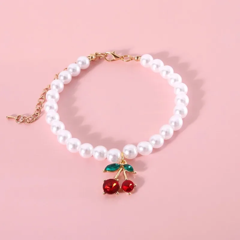 Collar con colgante ajustable para mascotas, Collar de perlas de estilo princesa, accesorios para mascotas, Collar ajustable para gatos - imagen 2