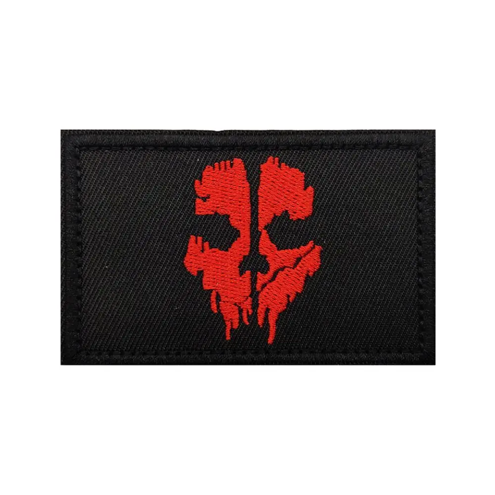 Parche bordado de fantasmas, insignia de brazalete, adorno decorativo, juego táctico militar, parches bordados de Call of Duty - imagen 3