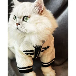 Jersey de peluche con perlas para perros y gatos – Abrigo suave