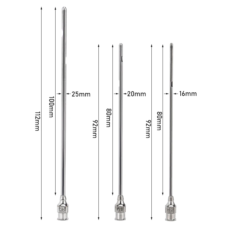 10 Uds. Tetina de vaca, aguja de paso de leche, inyección de mastitis, infusión de udder, punción ruminal, tratamiento de cánula de trocar de acero inoxidable - imagen 2