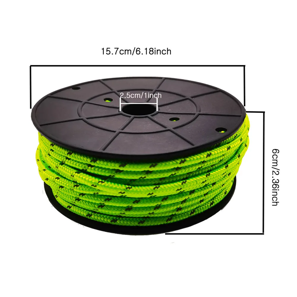 Paracord reflectante de 30M, cuerda de paracaídas de 6mm, cuerda de supervivencia para acampar al aire libre, cordón duradero para tienda de paraguas, correa para tendedero - imagen 2