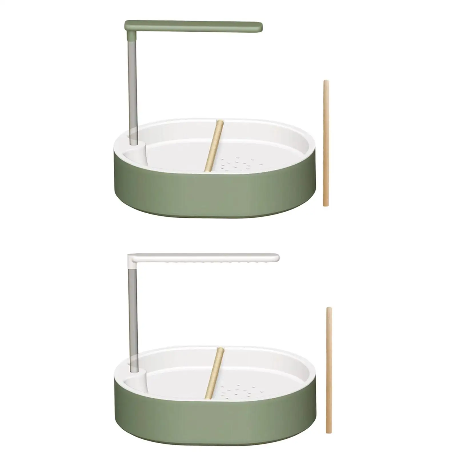 Parrot Bathtub Automatic Bird Bath with Perch and Pump Indoor Shower Cage Accessories for Cockatiel Mynah