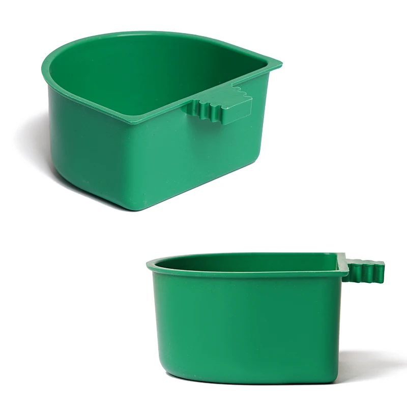 Alimentador de aves con bandeja de comida, bebedero de agua para loros, jaula colgante, cuenco de agua para animales, suministros para aves, vasos para beber, productos para mascotas, 2 piezas - imagen 4