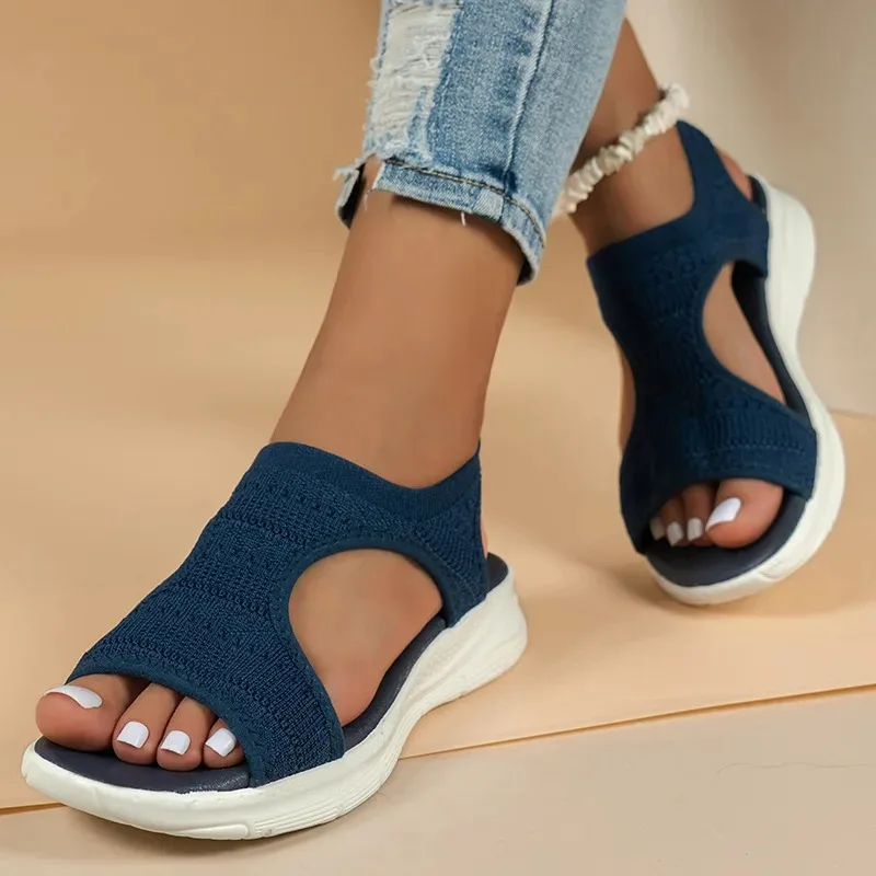 Sandalias de verano con plataforma de malla - Cómodas - imagen 4