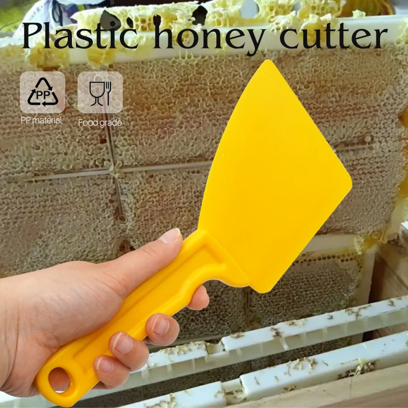 Limpiador de colmena de abejas, pala de miel, raspador para desmontar, marco de limpieza, cortador de panal, mango de madera, suministros de apicultura, herramientas de apicultor - imagen 4