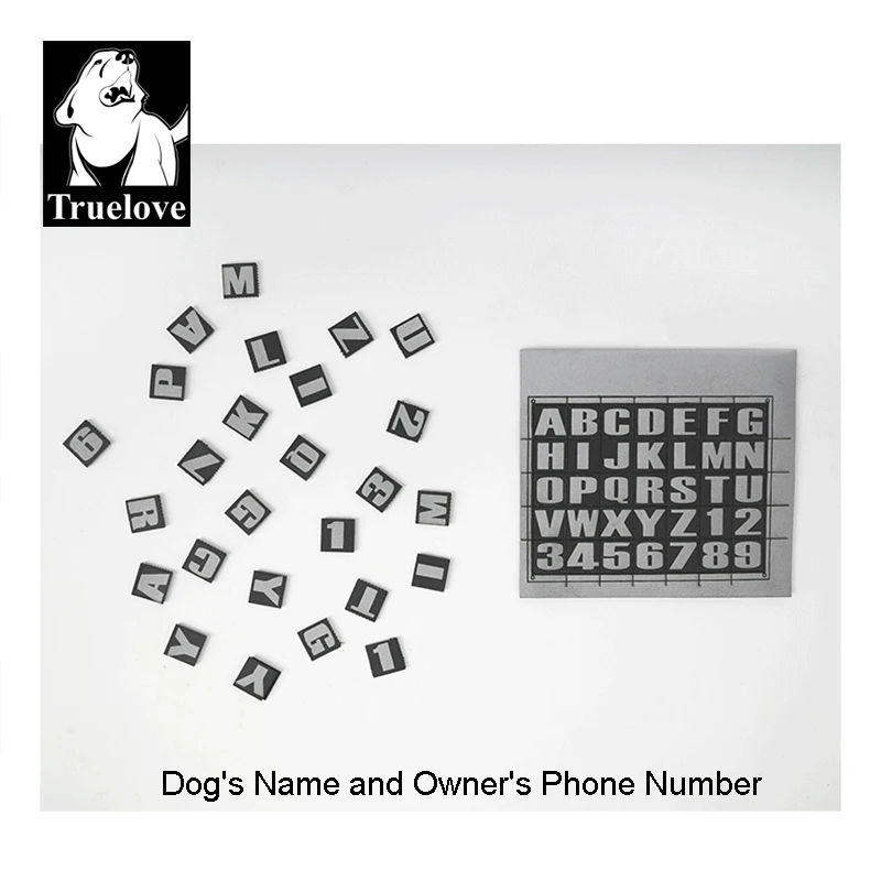 Truelove sujetador de gancho y bucle personalizado, parche de gancho para perro, gato, arnés, Collar, bolsa de sillín, números, letras, reflectantes, TLV2301 - imagen 4