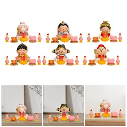 Mini estatua de riqueza Feng Shui, estatuilla de Dios de resina coleccionable, decoración de habitación para el espacio de vida del hogar