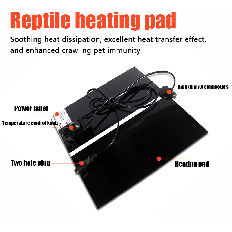 Almohadilla calefactora para reptiles, protector de palacio de escorpión y araña, mascota, serpiente, lagarto, erizo, hámster, almohadilla aislante para gatear, 7/14W - imagen 2