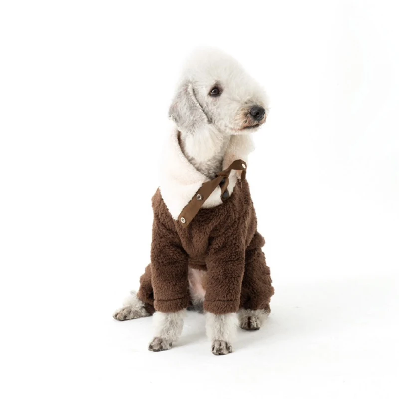 Sudadera suave de lana cálida para Whipbit, abrigo de invierno suave de 4 patas con cuello alto a prueba de viento para Italia Little Greyhound - imagen 3