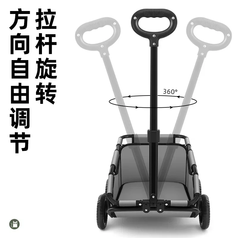 Carro pequeño para mascotas, carrito de peluche para perros y gatos, cochecito de viaje para perros, carrito plegable ligero para gatos, cochecito para mascotas - imagen 4