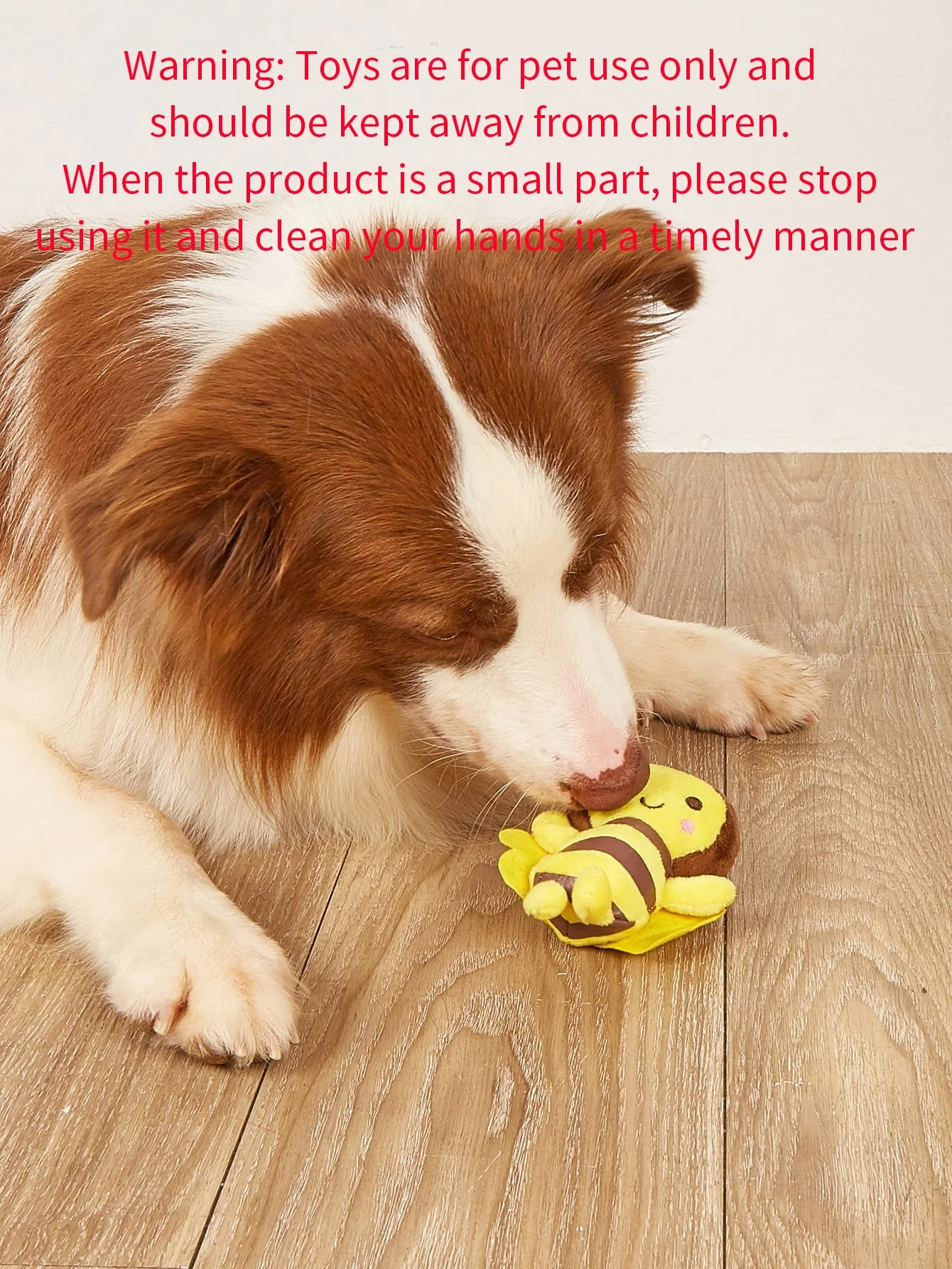 Juguete de peluche de abeja pequeña para perros y gatos para interazar y jugar con limpieza de dientes, suministros para mascotas - imagen 3