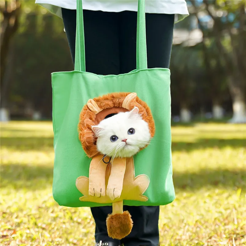 Bolsa de transporte para perros y gatos, bolso de lona para transporte al aire libre, bolso de hombro para perros pequeños, bolsa para cachorros, transportador de viaje para mascotas