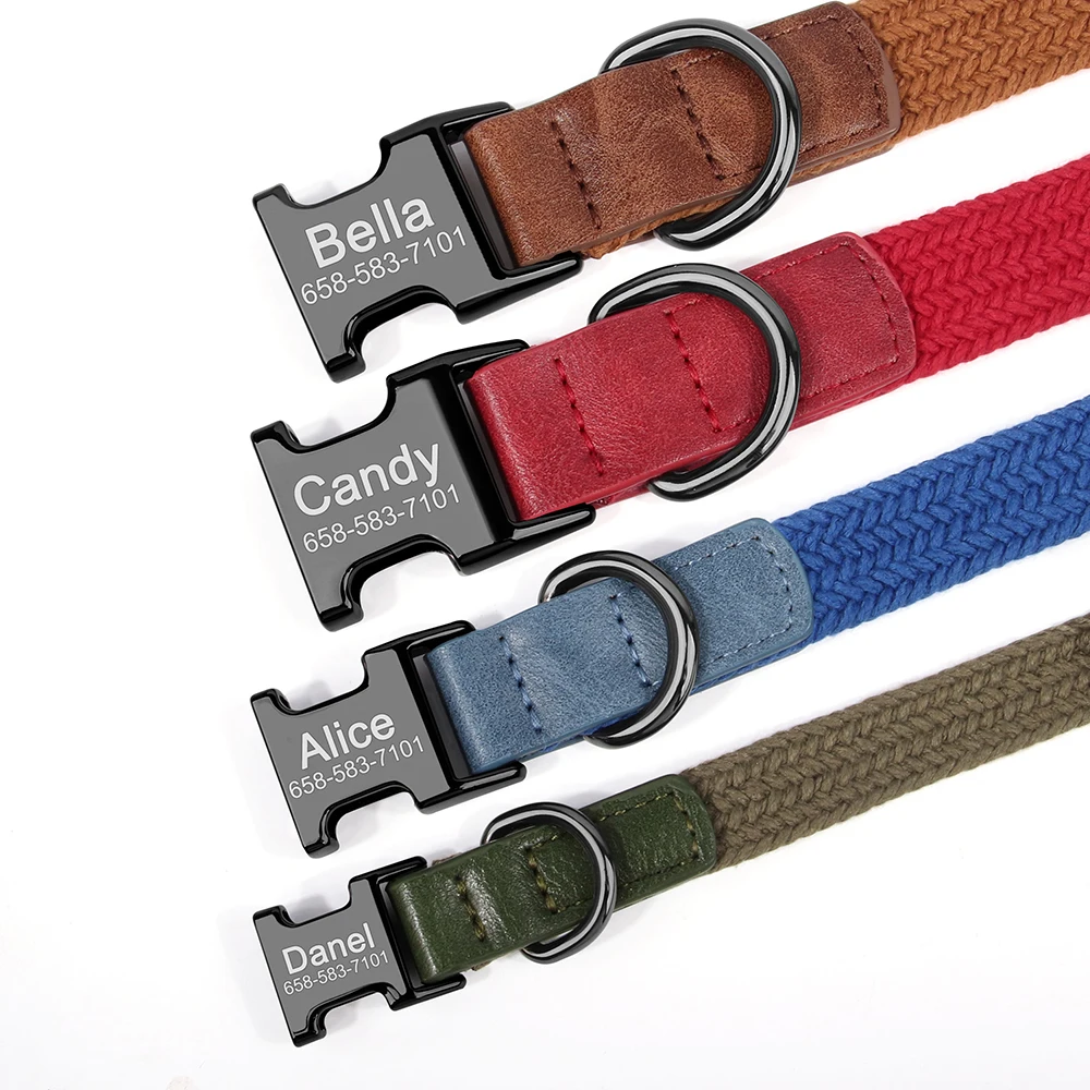 Collar nailon con placa identificativa para perro – Resistente y personalizable - imagen 4