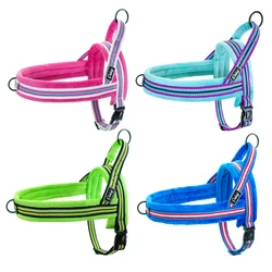 Arnés acolchado para perros sin tirones, ajustable y reflectante