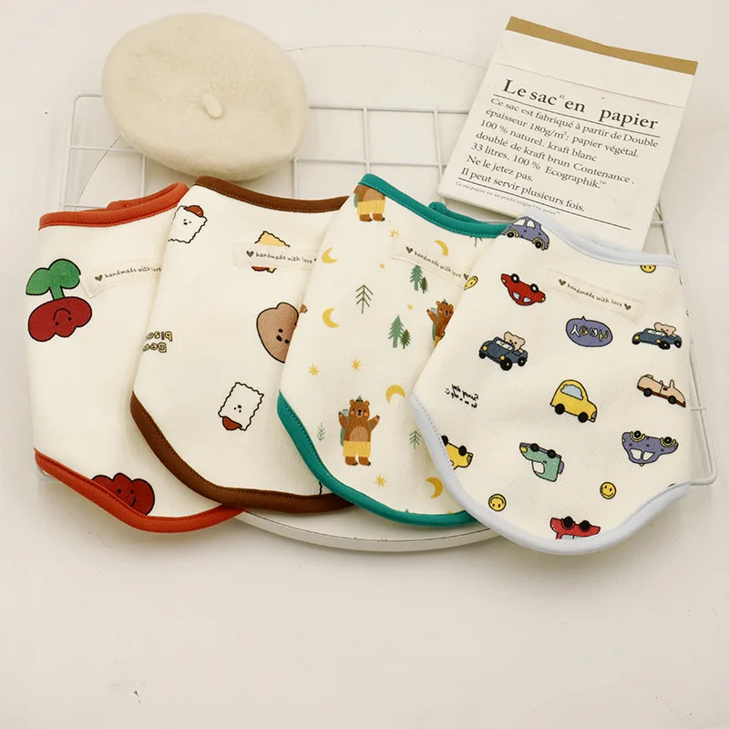 Chaleco grueso de dibujos animados para mascotas, ropa para el hogar, abrigo para gatos, ropa para cachorros, chaleco para perros pequeños, Otoño/Invierno