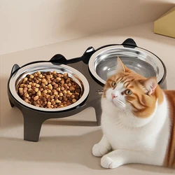Cuenco de acero inoxidable para gatos y perros – agua y comida