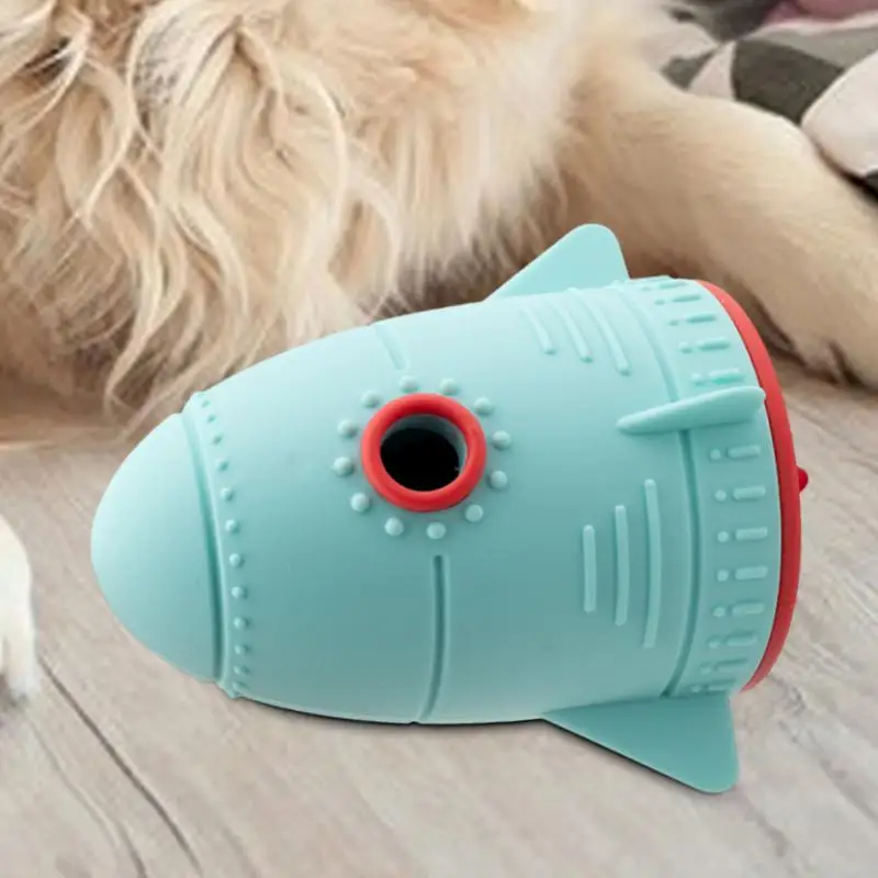 Dispensador de golosinas para perros, rompecabezas para perros, alimentador de alimentación lenta, juguetes interactivos indestructibles, enriquecimiento para perros grandes, cohete - imagen 4