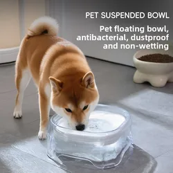 Bebedero flotante antiderrames para gatos y perros – Bol transparente