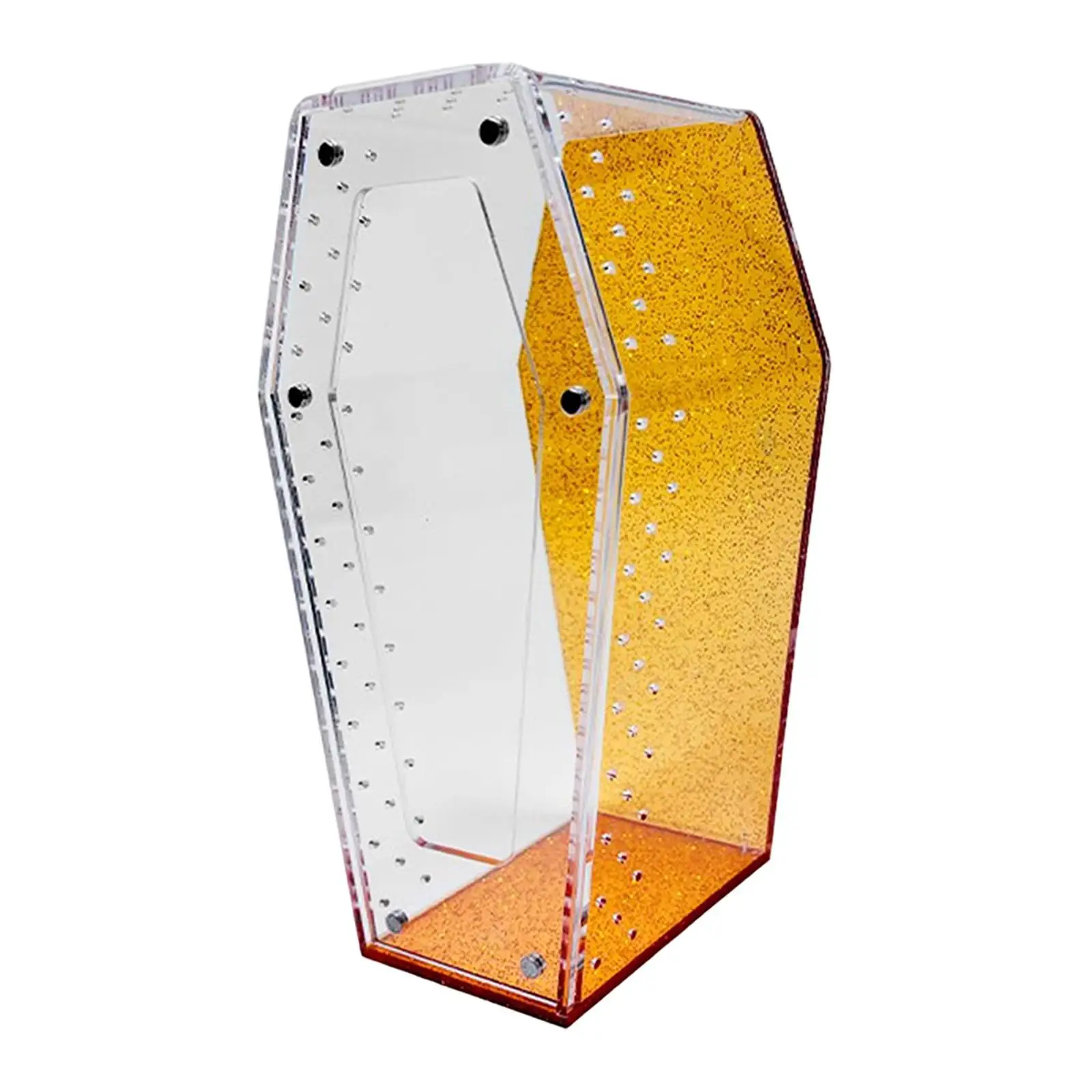 Jumping Spider Enclosure Ventilation Clear Tank Small Aquarium Box for Home Breeding Hermit Crab Terrestrial or Arboreal Animal