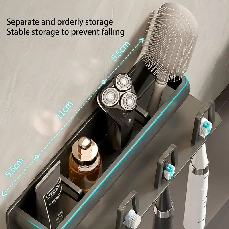 Soporte de pared para cepillo de dientes, gancho adhesivo para baño y dormitorio - imagen 3