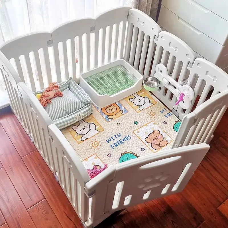 Jaula interior para perros pequeños, cerca para mascotas, perrera, suministros, cercas, casa, recinto, riel protector - imagen 2