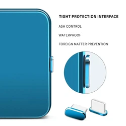 Tapones Metálicos Antipolvo Tipo C para iPhone 15 Pro Max y Samsung