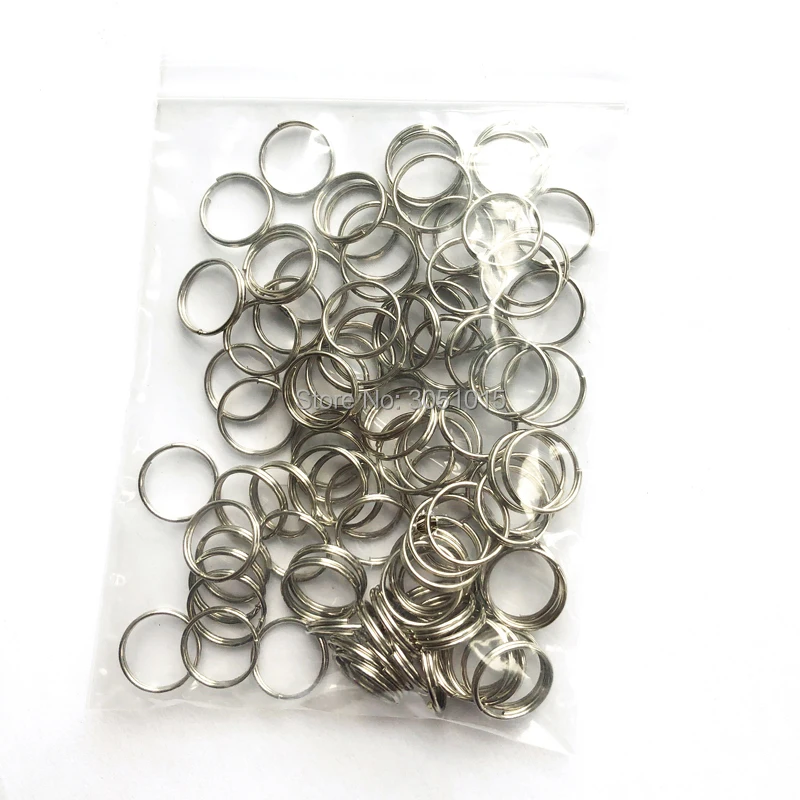 100pcs 8mm 10mm 15mm Key Tags Rings White Plated Personalized Round Split Ring for Pet Id Tags Pet Dog Cats Collar Accessories - imagen 5