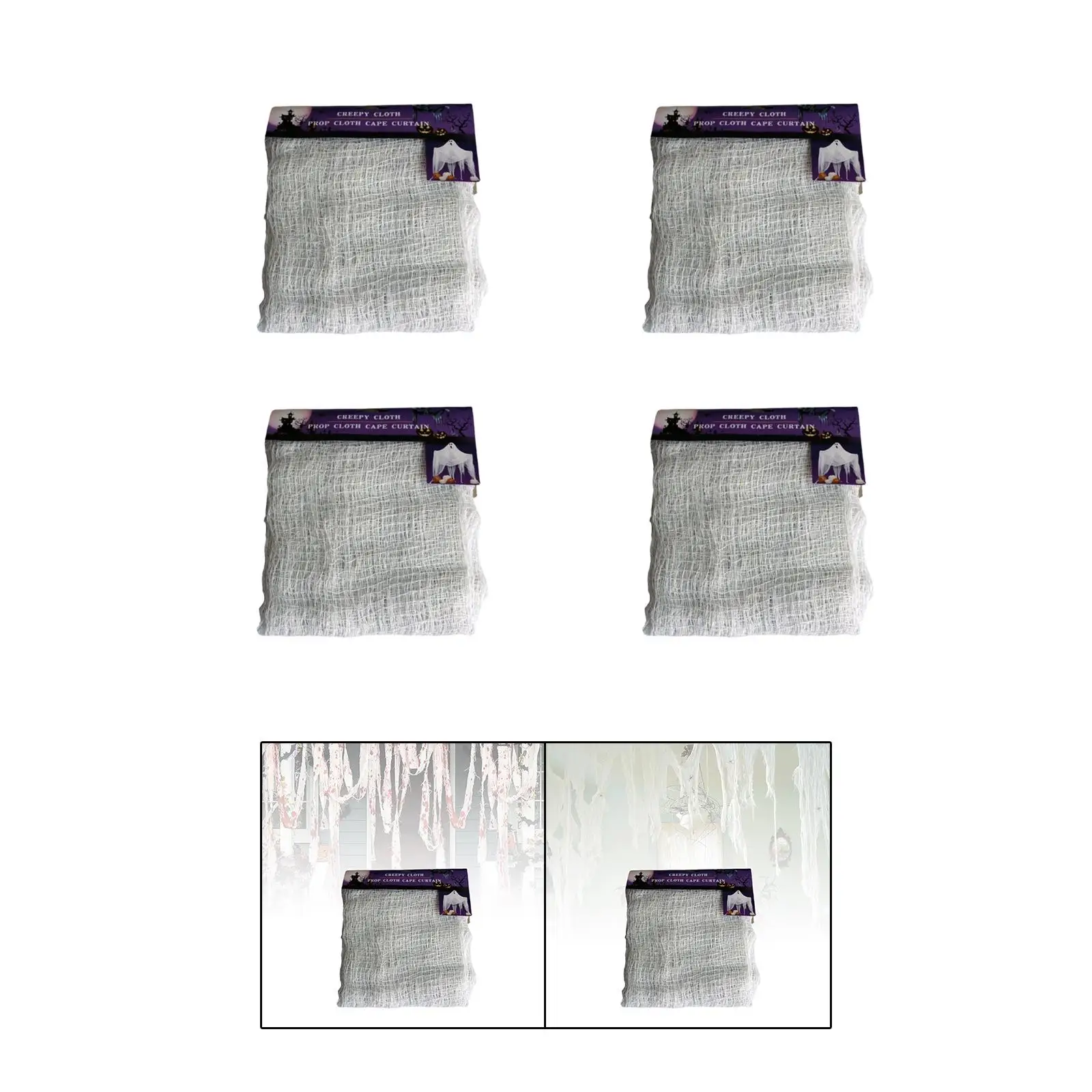 Spooky Scary Gauze Decor Holiday Prop Halloween Creepy Cloth Spooky Creepy Gauze for Party Festival Haunted House Doorway Indoor