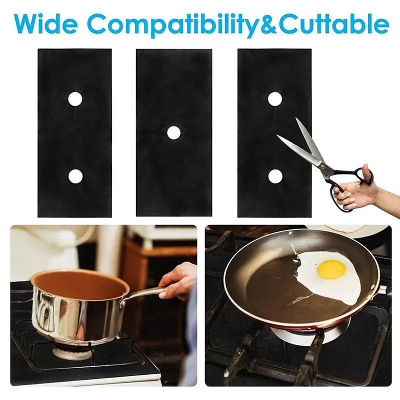 Protector de estufa reutilizable, cubiertas de estufa de espesor superior para quemadores de Gases, guardián de cocina - imagen 4