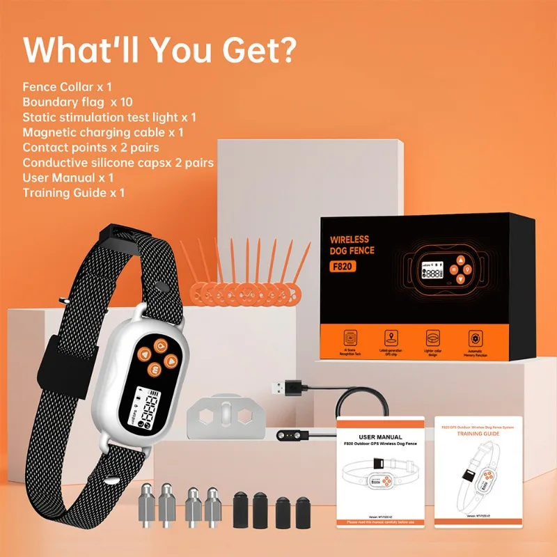 Valla electrónica inteligente con GPS para mascotas, carcasa inalámbrica para mascotas, Collar de adiestramiento al aire libre impermeable para perros, productos para mascotas, accesorios - imagen 3