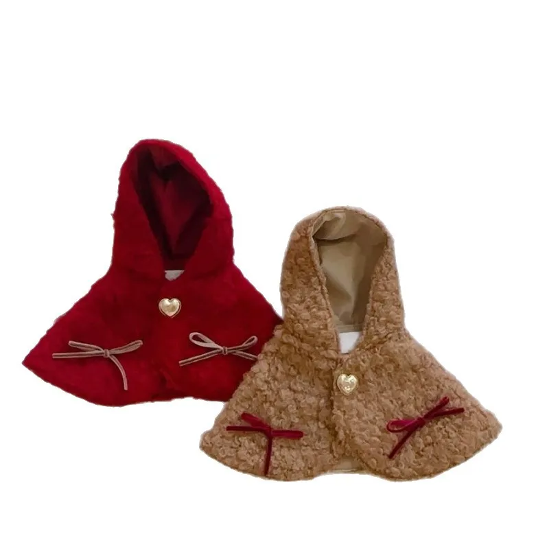 Capa con capucha de Navidad para mascotas, capa de disfraz de Navidad para mascotas, capa con capucha de perro de peluche bonito para perro pequeño y mediano para el hogar - imagen 5